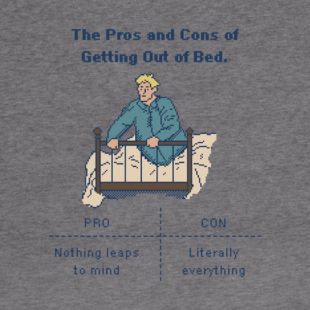 Morning Dilemma: Bed vs. World - 8bit Pixelart by pxlboy